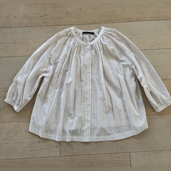 NWOT JENNI KAYNE
Willow Blouse in Putty Stripe L - Picture 7 of 10